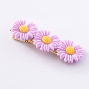 YIYI-Pinzas para el pelo de margaritas para niña, horquillas florales coloridas para el pelo para niña - Product Image 3