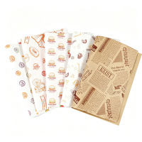 Papier alimentaire personnalisé résistant à la graisse pour hamburgers et sandwichs, papier de cuisine absorbant l'huile pour friture