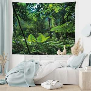 Tappezzeria Personalizzata Intrecciata e Stampata con Motivi Vegetali, Formato King Size, Giungla Verde, Natura Intatta, Preoccupazioni Ambientali, <span class=keywords><strong>Flora</strong></span> e <span class=keywords><strong>Fauna</strong></span> - Product Image 2