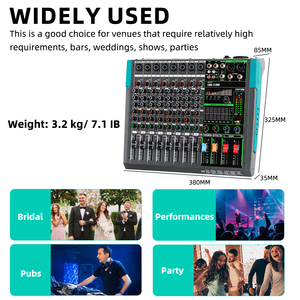 New Arrival PA8 USB Music <b>Console</b> 8 Channel Professional Audio Mixer for Performances Recording Broadcasts - Product Image 5