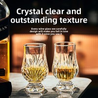 Ensemble de verres à whisky en cristal, verres de dégustation professionnels, verres à liqueur haut de gamme, style minimaliste et luxueux