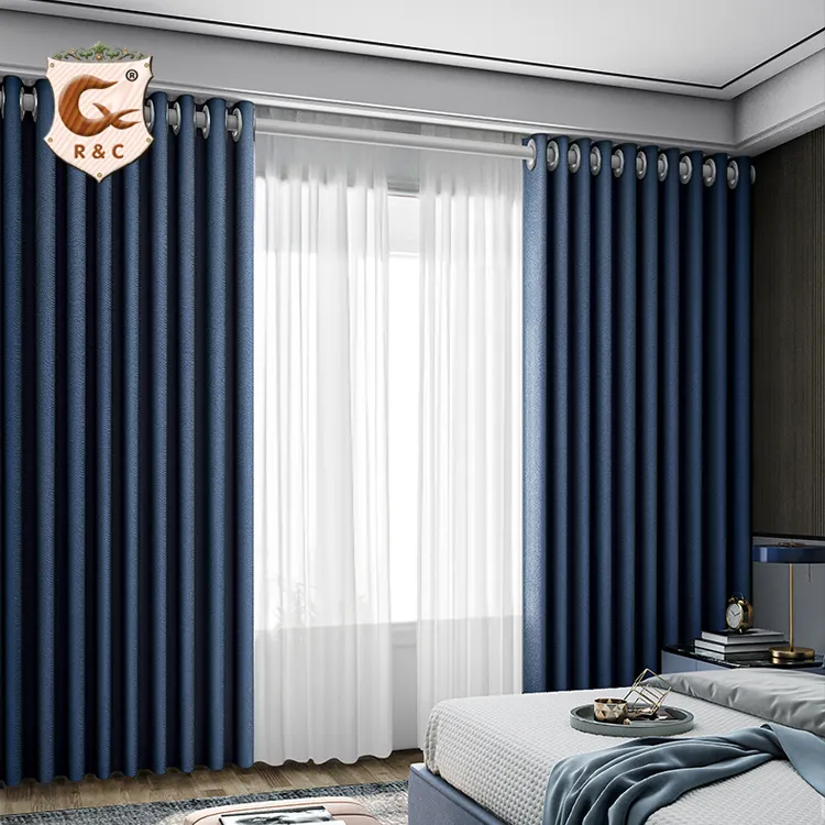 Manufacture Wholesale High Quality Solid Color Modern Home Window Blackout Curtains