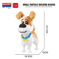Blocs de construction en plastique ABS à mini-particules, modèles d'assemblage pour animaux de compagnie (chiens et chats), ornements, jouets éducatifs, vente en gros pour les 14 ans et plus