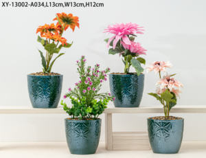 Maceta de cerámica para orquídeas y soporte para plantas, decoración minimalista versátil para el <span class=keywords><strong>hogar</strong></span> para sala de estar, suculentas, macetas y macetas para flores verdes - Product Image 2