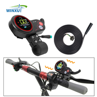Contrôleur Universel de Moteur sans Balais FOC 48V 20A à Onde Sinusoïdale Mode Unique, Accélérateur LCD TF-100 pour Trottinette Électrique KuGoo M4