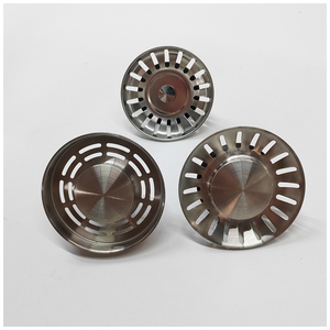 Bouchon de vidange universel en acier inoxydable de <span class=keywords><strong>80</strong></span> <span class=keywords><strong>mm</strong></span> pour <span class=keywords><strong>évier</strong></span> de cuisine avec bouchon en caoutchouc, facile à nettoyer, surface polie, marque Lanbo - Product Image 1