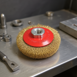 Brosse conique en fil d'acier ondulé M14 12000 Giri Min, tampon abrasif grossier pour meuleuse d'angle - Product Image 3