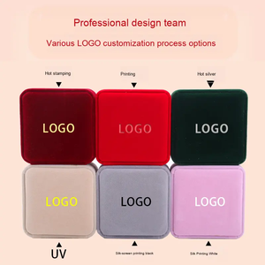 Becan personalizzato <span class=keywords><strong>organizzatore</strong></span> <span class=keywords><strong>di</strong></span> gioielli in velluto portagioie per imballaggio quadrato <span class=keywords><strong>di</strong></span> gioielli per matrimonio portaoggetti per collane anelli - Product Image 3