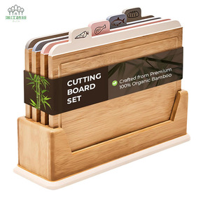 Bamboo Cutting Board <b>Set</b> 3 Piece Rectangular Kitchen Chopping Blocks Organic Bamboo Material - Product Image 1