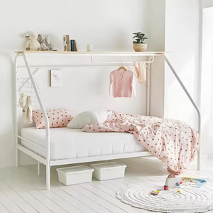 <span class=keywords><strong>Lit</strong></span> à baldaquin en métal blanc moderne, réglable et durable Addreen pour chambre d'enfant ou maison de jeu - Product Image 2