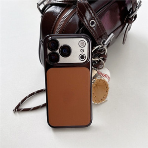 Funda Protectora para iPhone 17 Pro Max, Imitación Piel, Ultra Delgada, Color Marrón, Naranja, Blanco, Negro, Gris, Compatible con Cross Border - Product Image 2