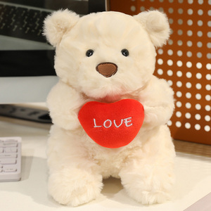 Regalo di san valentino orsacchiotto di peluche ripiene di san valentino a buon mercato con cuscino a cuore - Product Image 2