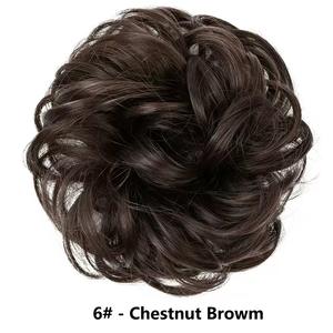 Cheveux <span class=keywords><strong>Chignon</strong></span> Pad Avec Élastique Cheveux Bande De Caoutchouc Messy <span class=keywords><strong>Chignon</strong></span> Donut <span class=keywords><strong>Blonde</strong></span> Noir Mélange Queue De Cheval Extensions De Cheveux - Product Image 5
