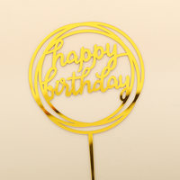 Neuer Stil Happy Birthday Thanksgiving Halloween Acryl Cake Topper Wiederverwendbare Umweltfreundliche Kuchendekoration Zubehör Dekorativ
