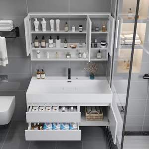 <strong>Bathroom</strong> Vanity Cabinet with Mirror and Sink Combo <strong>Ready</strong> to Install - Product Image 1