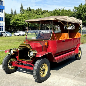 Voiture électrique vintage rouge rétro classique, trois rangées de sièges, luxe, tourisme, vente directe d'usine, personnalisable - Product Image 1