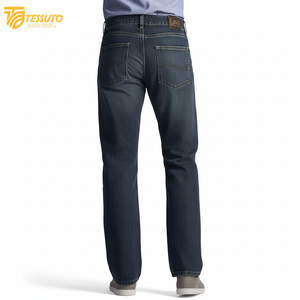Pantalones cortos de mezclilla de talla grande para hombre, pantalones vaqueros informales de pierna recta clásicos holgados, pantalones cortos ajustados elásticos - Product Image 1