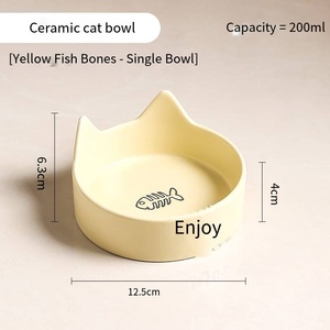 Wholesale <b>Raised</b> Ceramic <b>Dog</b> Cat Food <b>Bowl</b> Anti Spill Water Feeder Dish Easy Non Slip Clean Heavy Duty Pet Feeding Home Use - Product Image 5