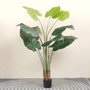 Plante artificielle <span class=keywords><strong>en</strong></span> <span class=keywords><strong>pot</strong></span> pour l'intérieur et l'extérieur, décoration <span class=keywords><strong>de</strong></span> bureau, jardin, maison, plantes artificielles, plantes <span class=keywords><strong>en</strong></span> plastique, taro géant - Product Image 3