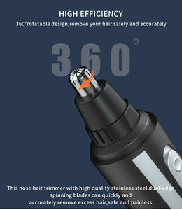Tondeuse à poils de nez électrique pour hommes et femmes Appareil de voiture et USB Ciseaux à poils de nez Cou Sourcils Rasoir - Product Image 3