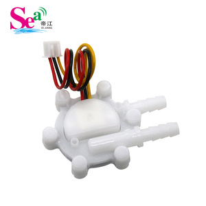 Food Grade POM ZJ-2103 Plastic Flow Sensor Liquid Turbine Type NPN Pulse Output 0.1-1.5/0.3-5LPM <b>Water</b> Flowmeter for RO Filter - Product Image 4
