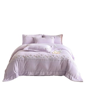 Milk Fleece Four-Piece <b>Bedding</b> <b>Set</b> Warm Thickened Embroidered Duvet Cover Winter Light Luxury Style Solid Color - Product Image 5