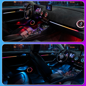 Éclairage d'ambiance TMPRO 64 couleurs LED 12V 3-5W avec modes de rythme musical multiples pour accessoires intérieurs Audi A3 2014-2020 - Product Image 4