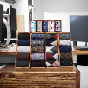 بيع بالجملة 5 أزواج تنفس عادي أرجيل الجوارب طاقم للرجال مكتب ثياب شعار صفعة رسمية اللباس الأعمال الجوارب للخريف - Product Image 4