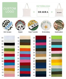 Bolsa de Mano de Lona de Algodón Personalizada al por Mayor, Bolsa de Compras Reutilizable <span class=keywords><strong>con</strong></span> Asa y Logotipo Impreso Personalizado - Product Image 4