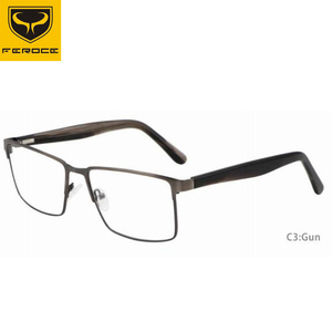 New kích thước lớn retro cổ điển kim loại Crafted khung quang học hợp thời trang Mens vuông Nửa rim Eyewear với đa màu sắc tùy chọn Kính - Product Image 3