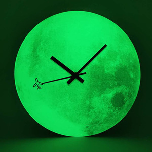 Home Decorate New Fashion Customized <strong>Picture</strong> Luminous Full Moon Wooden <strong>Clock</strong> - Product Image 1