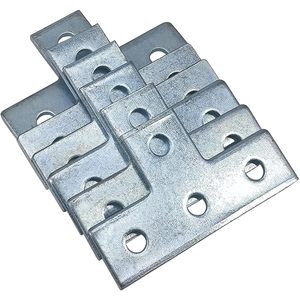 MISA Single-Side T Shaped Metal Steel Connector <b>Bracket</b> Zinc Plated 4 Hole 1-5/8 in Strut Channel Fit for 1/2 in Bolt 6 Pack - Product Image 4