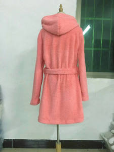 Women Bath Robe Winter <strong>Fluffy</strong> Plush <strong>Pyjamas</strong> <strong>Ladies</strong> Sexy Hooded Dressing Solid Color Gown Warm Bathrobe Female Home Clothing - Product Image 4