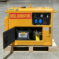 Petit Générateur Diesel Portable Max 6KW, Alternateur AC en Cuivre Pur, Sortie Stable, Démarrage Électrique, Alimentation de Secours pour Maison et Ferme