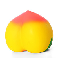 Vente en gros de jouets anti-stress géants de haute qualité, 25 cm, en mousse PU à rebond lent, Squishy Pêche