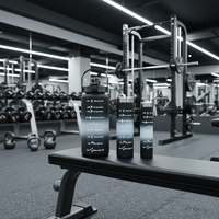 Vente en gros de gourde 4-en-1 bouteille d'eau de sport givrée en plastique dégradé bouteille d'eau de gymnastique de grande capacité pour boire directement