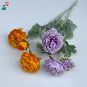 Flores de Seda de Peonía Redondas de Tres Cabezas Austin, Realistas, para Decoración de Bodas y Hogar - Product Image 3