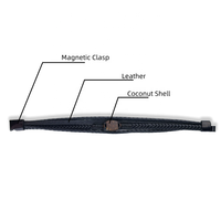Bracelet intelligent NFC en cuir de coque de noix de coco avec boucle magnétique 13,56 MHz RFID personnalisable OEM/ODM, livraison gratuite, cadeaux de vacances