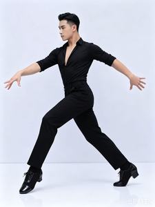 Chaussures latines noires pour hommes <span class=keywords><strong>de</strong></span> 3,5 cm, chaussures d'enseignement <span class=keywords><strong>de</strong></span> la <span class=keywords><strong>danse</strong></span> rythmique, chaussures <span class=keywords><strong>de</strong></span> tango, <span class=keywords><strong>salsa</strong></span>, samba avec semelle en daim pour l'intérieur - Product Image 2