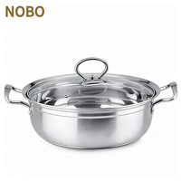 Ensemble de casseroles et de plaques de cuisson en acier inoxydable pour cuisinière à induction infrarouge à gaz