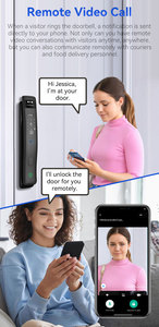 Glomarket Interphone Vidéo Intelligent 3D avec Déverrouillage Facial, Accès à Distance par Carte, Appel Vidéo WiFi Tuya, Déverrouillage par Empreinte Digitale Sans Clé - Product Image 6
