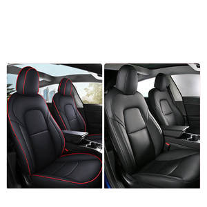 Gadgets de protection décoratifs d'intérieur en cuir Pu, housse de siège d'accessoires d'intérieur de voiture pour <span class=keywords><strong>Tesla</strong></span> modèle <span class=keywords><strong>3</strong></span> - Product Image 3