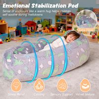 Fauteuil gonflable portable pour enfants, type Peapod Plus, pour l'intérieur, lit de voyage, chaise longue et bateau sensoriel pour l'auto-agression, idéal pour les enfants autistes.