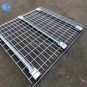 채널 방화 창고 랙 시스템 저장용 용접 금속 메쉬 와이어 데크 패널 - Product Image 4