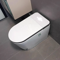 Toilette intelligente en céramique Grey Edge, nettoyage automatique, toilette intelligente japonaise haut de gamme avec télécommande, cuvette de toilette intelligente