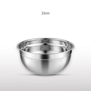 Cuenco grande de acero inoxidable grueso de varios tamaños de grado alimenticio asequible #304, ensaladera de 22cm de profundidad, lavabo de almacenamiento de alimentos | BINLU - Product Image 1