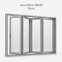 Porte accordéon en aluminium à double vitrage de haute qualité, résistante aux ouragans, pour villa, jardin, patio