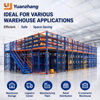 Système de rayonnage de mezzanine robuste en acier, plateforme de mezzanine pour entrepôt, étagère de stockage multi-niveaux, taille personnalisée