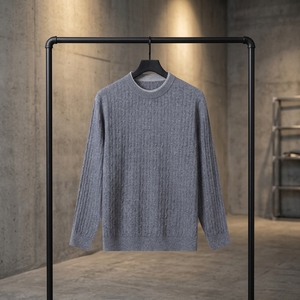 Pull en tricot pour homme Kingdeer 2026, col rond, manches longues, en pure laine de mouton ultra-fine, délicat et respirant, personnalisable - Product Image 5