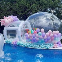 Maison à bulles tente à bulles gonflable de qualité commerciale maison à bulles en PVC avec ventilateur et pompe fête pour enfants ballon dôme transparent